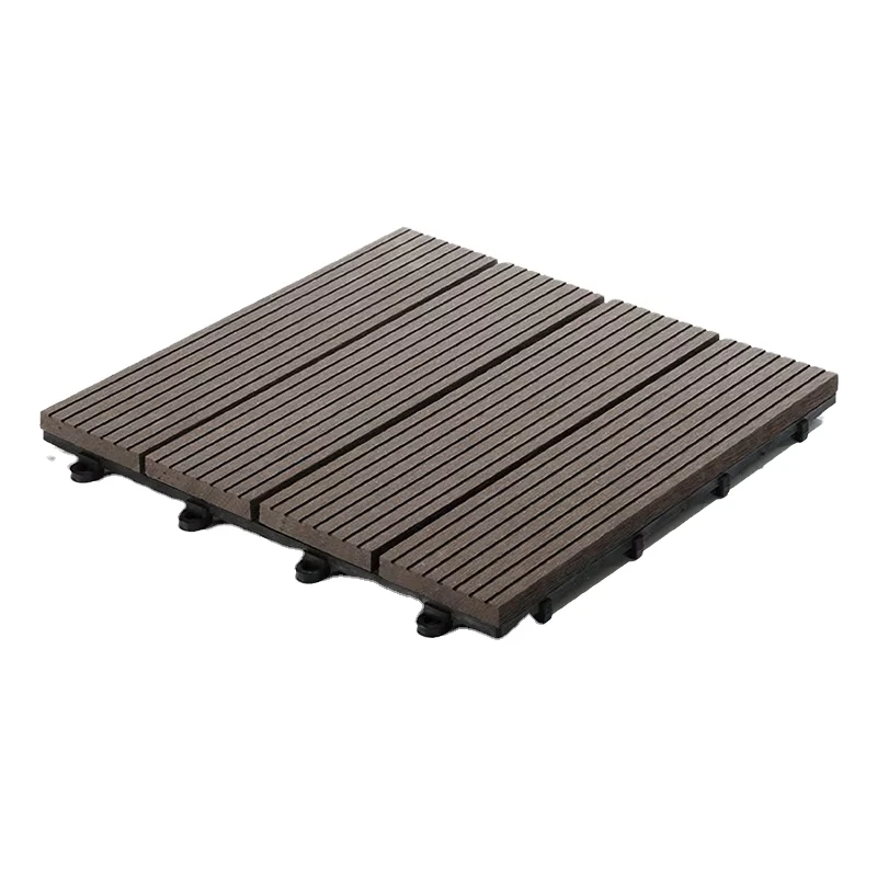 DIY Interlocking Wood Plastic Composite WPC Floor Tile