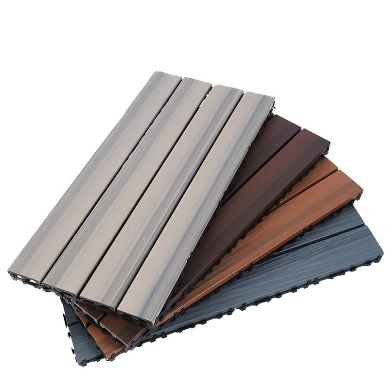 DIY Traditional WPC Decking Tiles Eco Friendly 3 Year Warranty Anti Slip Exterior Use Interlocking Waterproof Easy Install