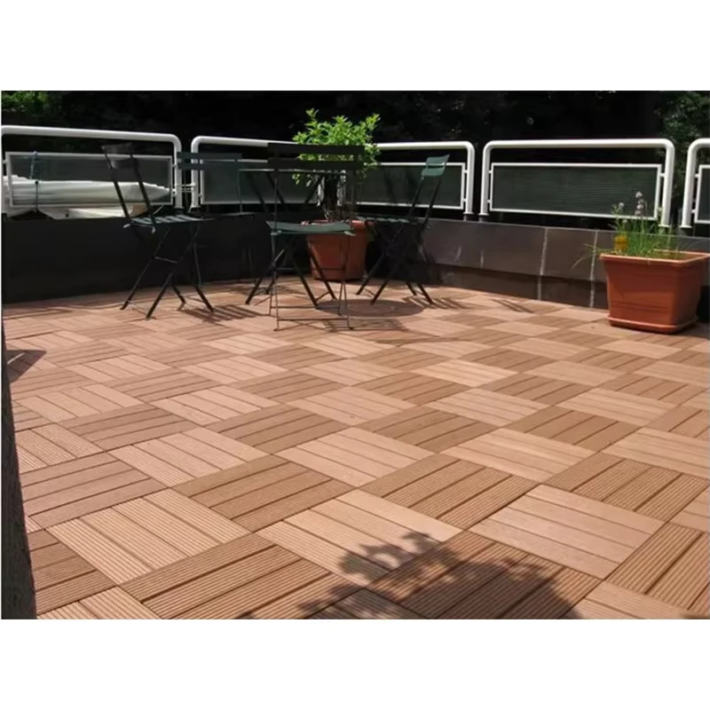 DIY WPC Decking Tiles Interlocking Outdoor Deck Tiles Easy Installation Composite Decking for Garden Balcony Patio
