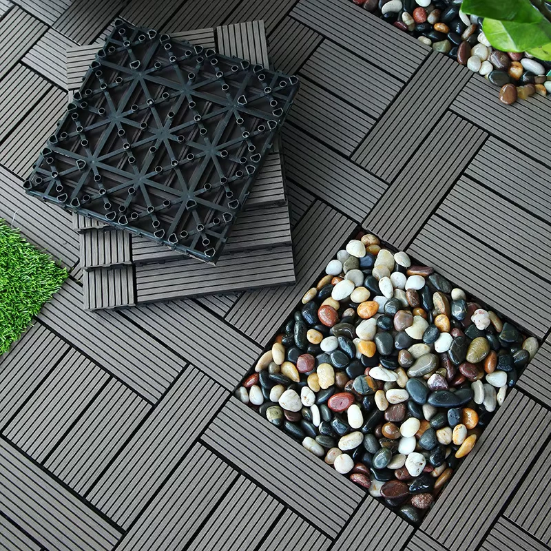 DIY Wood Plastic Composite Floor Decking Tiles Outdoor Flooring with Interlocking Outdoor Deck Tile for Balcony Garden