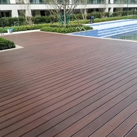 Deep Brown Coextrusion Wood Plastic Composite Decking Solid Floor Outdoor Decking Flooring WPC Wood Decking