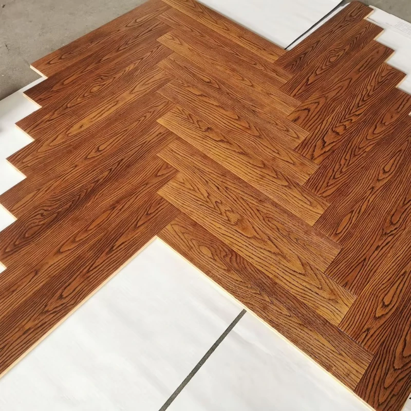 Design Herringman Spelling Embossed Wood Grain Modern Moisture proof Indoor Bedroom Bamboo Flooring with Relief Surface