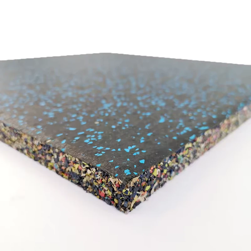 Double Layer 20mm Elastic Indoor Gym Rubber Flooring