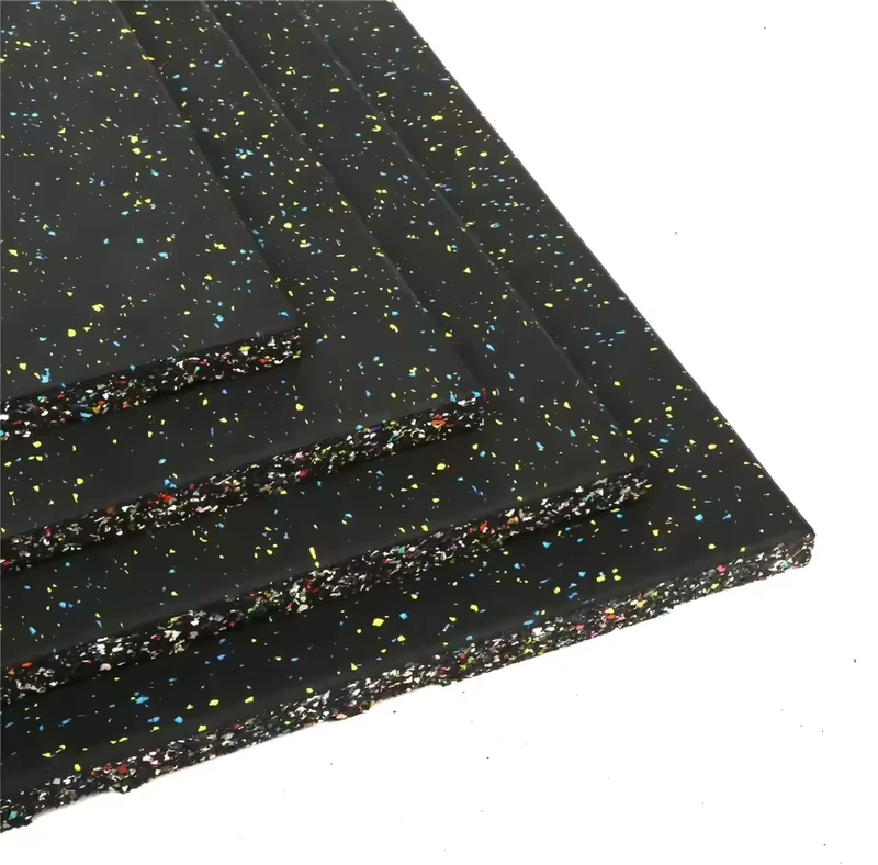 Durable Anti Slip Indoor Rubber Gym Floor Tiles High Density Protective Mat for Exercise Use