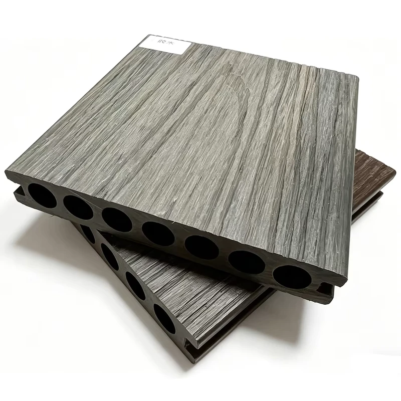 Durable Co Extruded WPC Outdoor Decking Planks Custom Interlock 3D Wood Grain Composite Flooring for Patio Terrace