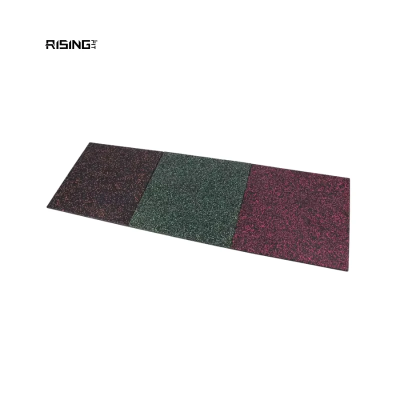 Durable Eco friendly Anti Slip Gym Rubber Floor Mat 50x50cm 15mm Protective Flooring for Clubs