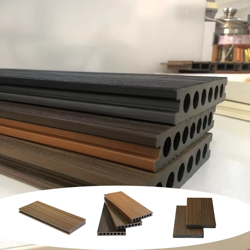 Durable Moisture Resistant Decking Board Smooth Surface Wpc Decking Dual Color for Patio
