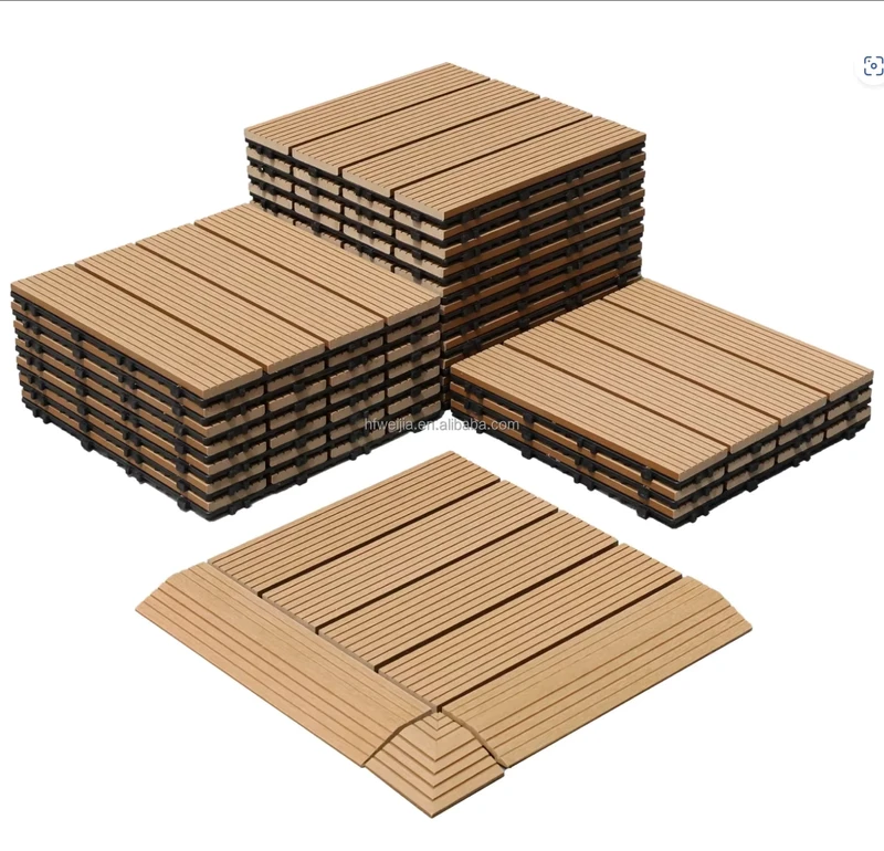Durable Waterproof WPC Deck Tile for Easy Click Installation Smooth Outdoor Patio Garden Flooring Solution for Park Exterior