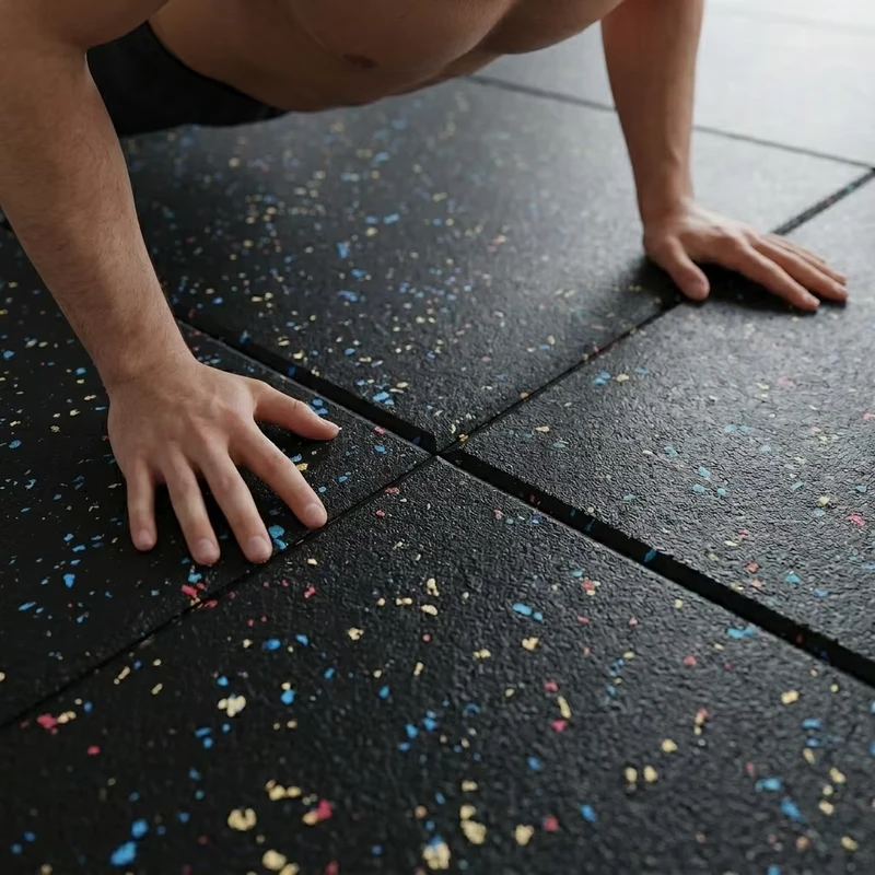 EPDM Granules Anti Skid Playground Flexible Anti Shock Exercise Mat Tile Gym Rubber Flooring Tiles
