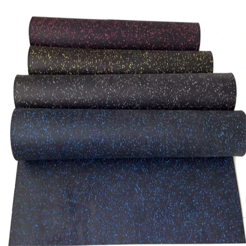 EPDM Waterproof Gym Fitness Anti Slip Acoustic Rubber Flooring Rolls Free Sample Protective Flooring