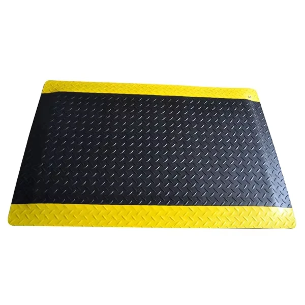 ESD Anti Fatigue Floor Mats Industrial Anti Static Grounding Yellow Black ESD Anti fatigue Floor Mat