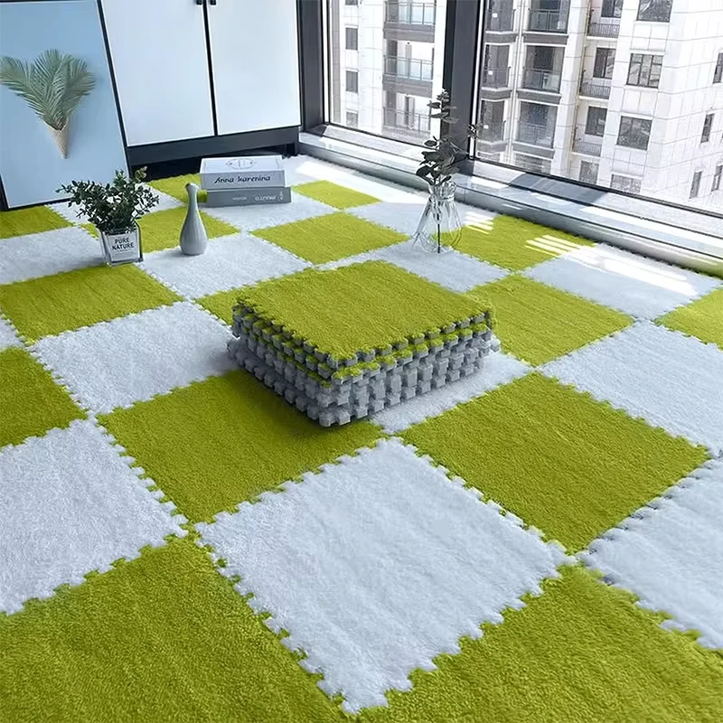 EVA Foam Interlocking Fitness Cushion Mat Protective Floor Tiles for Home Gym Indoor Fitness Plush Bedside Mat