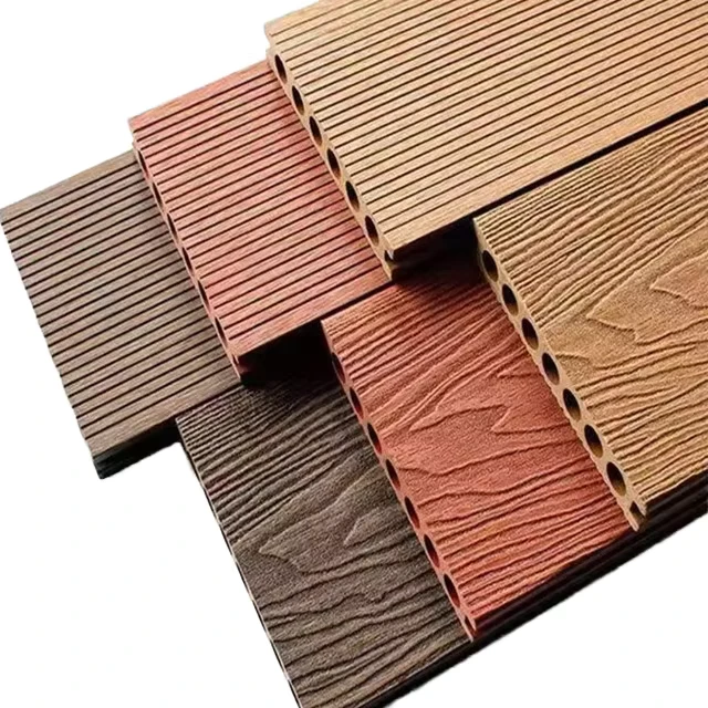 EX 01 Garden Terrace Decking Wood Plastic Composite Wpc Decking Flooring Outdoor Wood Composite Decking