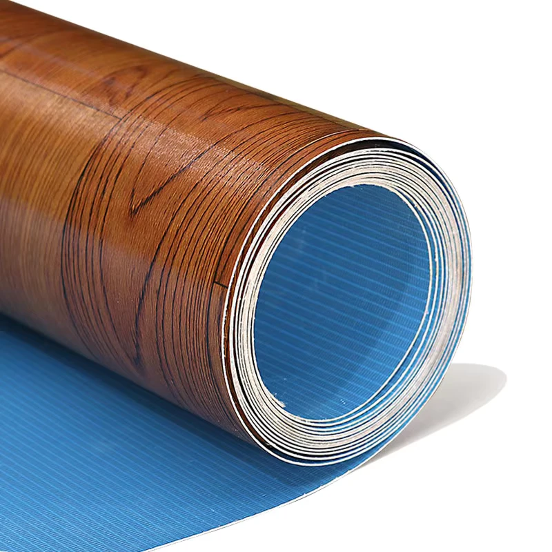 Easy Clean Workshop PVC Vinyl Flooring Wooden Texture Wear Resistant Non Slip Waterproof Hospital Indoor Plastic Flooring Roll