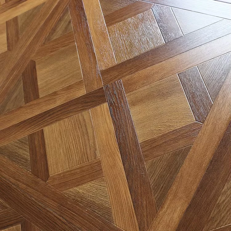 Easy Installation 12mm Indoor Laminate Parquet Wood Floor Tiles