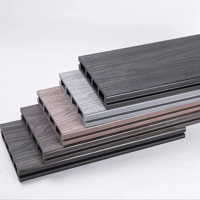 Easy Installation 3D Outdoor Flooring Wood Plastic Composite WPC Hollow Decking