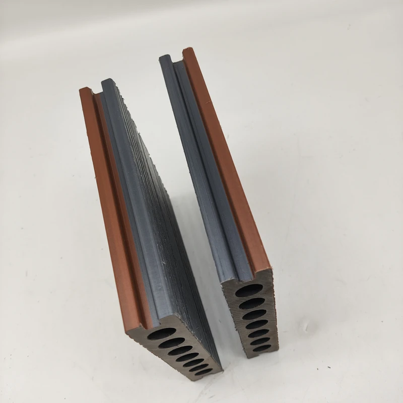 Easy Installation 3D Outdoor Flooring Wood Plastic Composite WPC Round Hole Hollow Decking