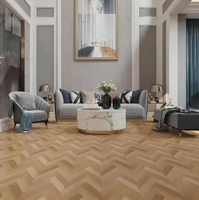 Easy Installation Construction Decoration Wood Plastic Herringbone Parquet Collection Vinyl Family Residence SPC Flooring