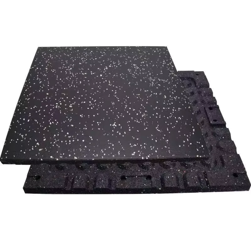 Easy Installation Interlocking Gym Mat Rubber Flooring Tiles Good Strength SBR EPDM Protective Indoor Indoor Protective Flooring