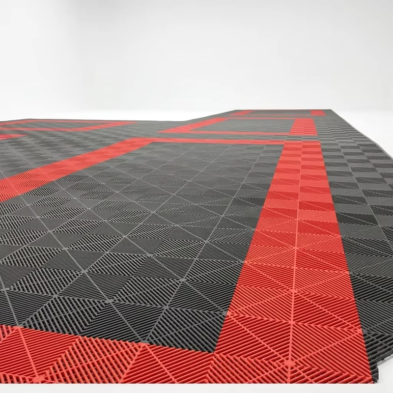 Easy Installation PP Interlocking Floor Tiles Modular Plastic Garage Mats UV Resistant for Home Garage and Car Wash