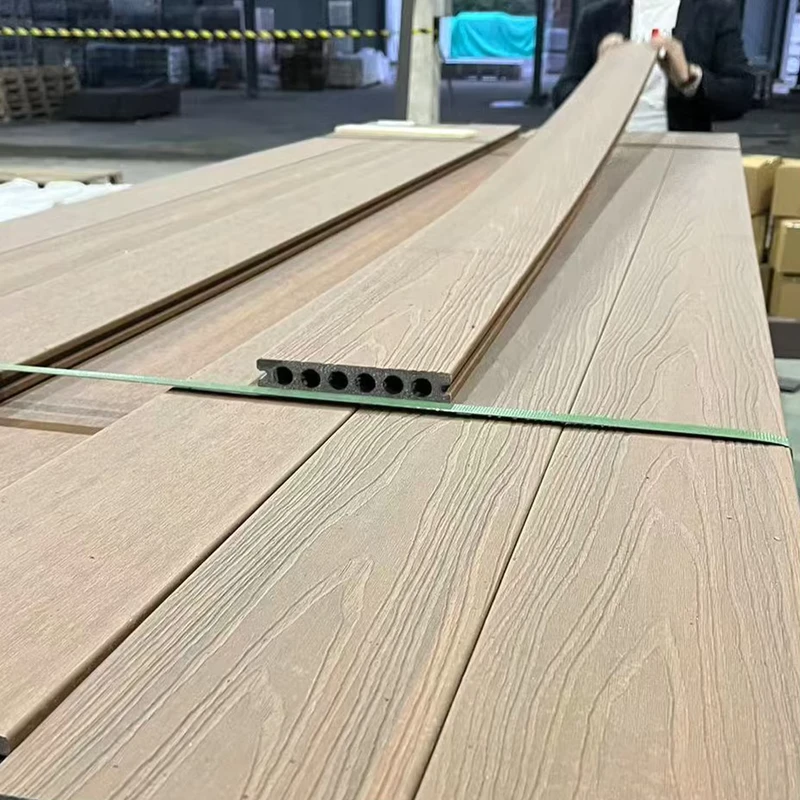 Easy Installation Wpc Decking Floor Decking for Outdoor Terrace Backyard Light Brown Outdoor Composite