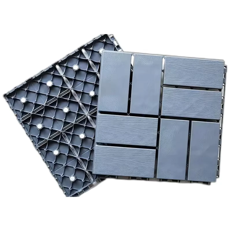 Easy to Care Interlocking Outdoor Deck Tiles Square Plastic Decking for Balcony Terrace Patio Floor Outdoor Decks Floorings