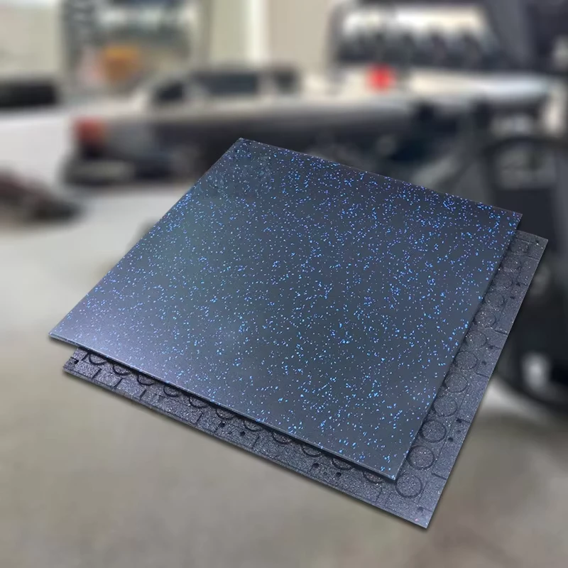 Eco Friendly Anti Slip Waterproof Gym Rubber Flooring Mat Tiles Non Toxic Protective Fitness Equipment Carpet EN1177 Certified