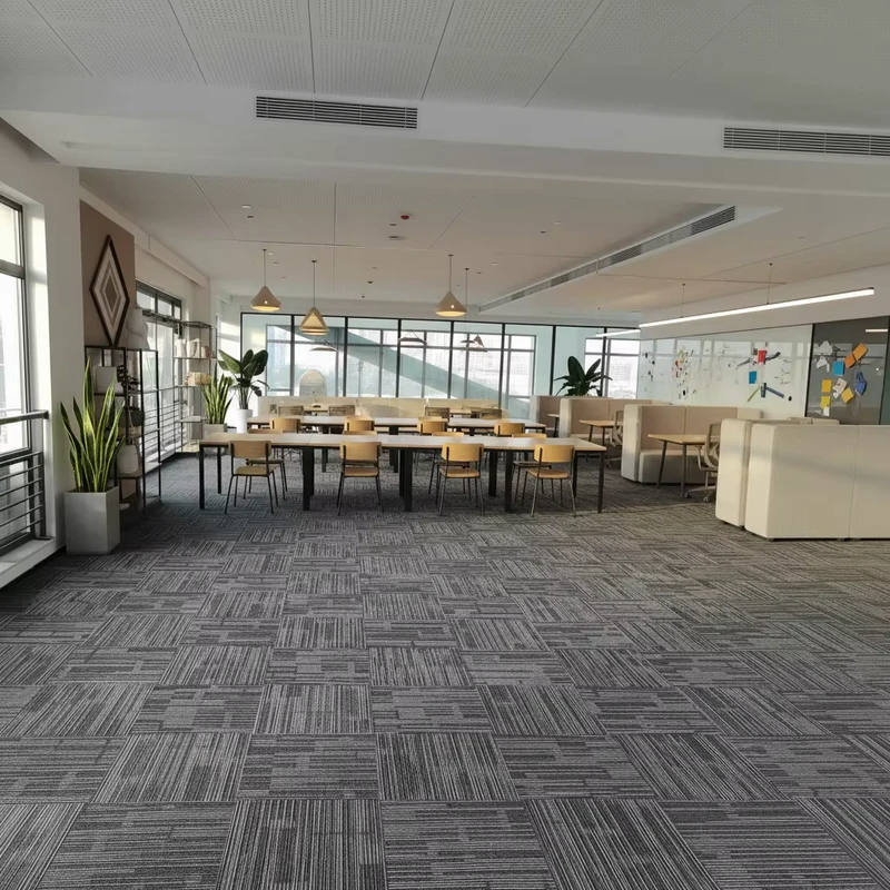Eco Friendly Carpet Tiles Sound Absorbing Modular for Conference Room Office Reception Area Anti Static