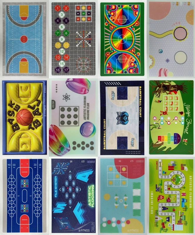 Eco Friendly Customized Plastic PVC Sports Flooring Multi-Sport UV Coated ISO Certified