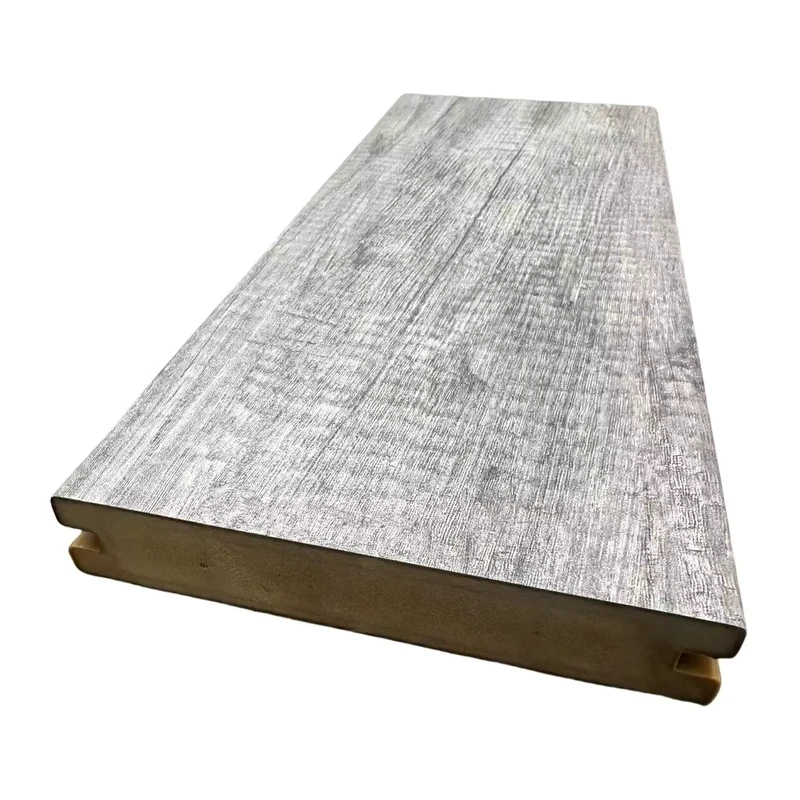 Eco Friendly Real Wood Look Customizable Durable Waterproof PVC Composite Decking Boards Click Garden Outdoor