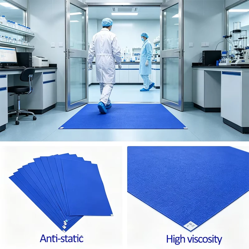 Eco Friendly Recyclable Sticky Mat With Anti Static Function Custom Logo Printing Available for Industrial Use