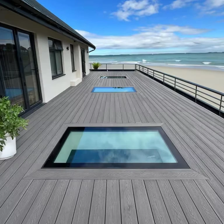 Eco Friendly Wood Composite Deck Fireproof Outdoor WPC Decking Customized Colors WPC Deck Panel