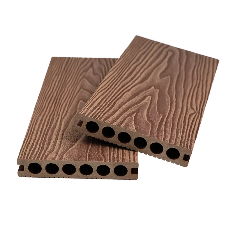 Eco-Friendly Wood Plastic Composite Deck Boards 3D Embossed Flooring WPC Composite Decking for Garden Outdoor Use
