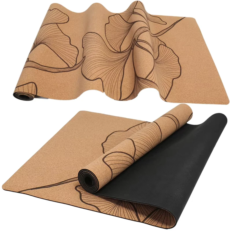 Eco Friendly and Private Label Fitness Exercise Yoga Mat Cork for Yoga Pilates and Floor Exercises