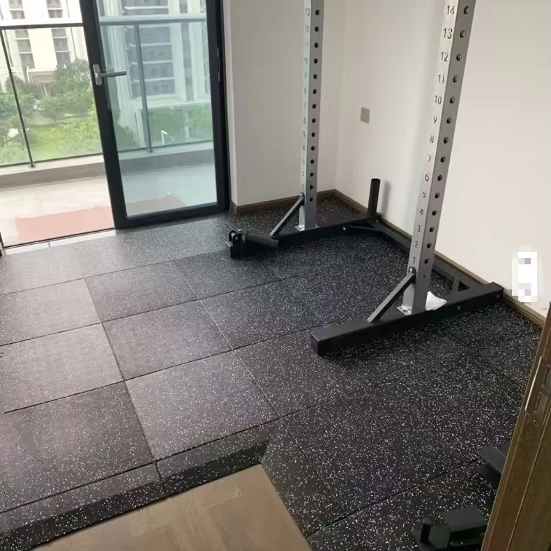 Eco friendly High Density Recycled Rubber Tiles Interlocking Floor Mats Multi purpose Centers Flooring