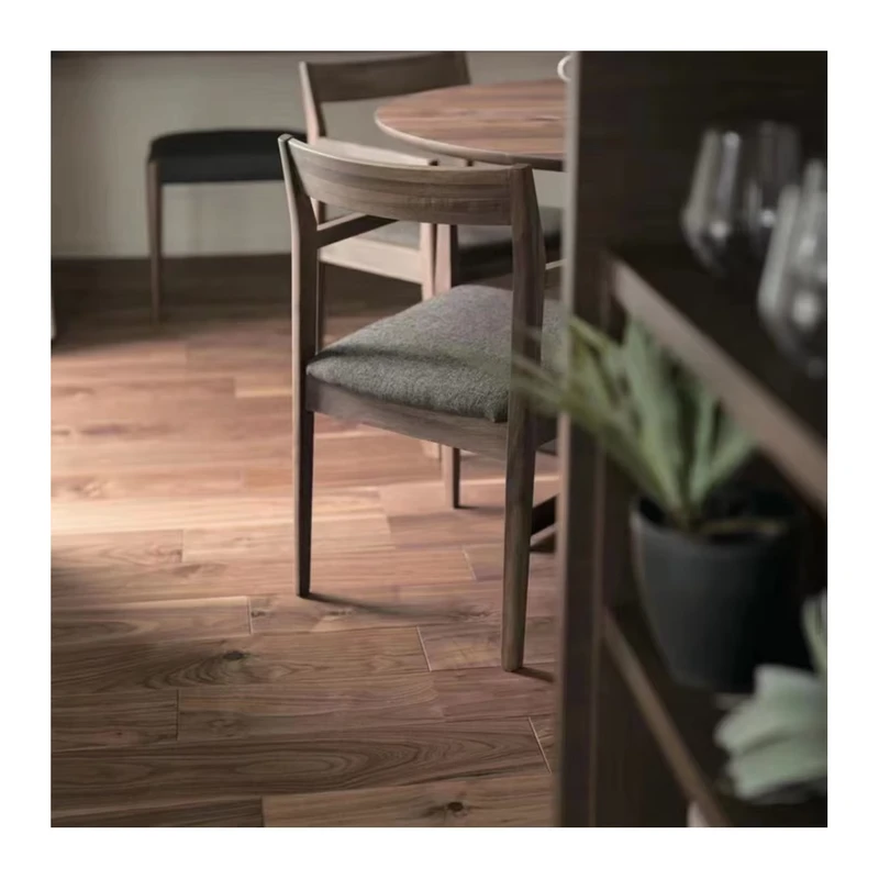 Eco friendly Natural Black Walnut Solid Wood Flooring Hardwood Flooring Solid Wood of Artistic Real Wooden Floor for Indoor