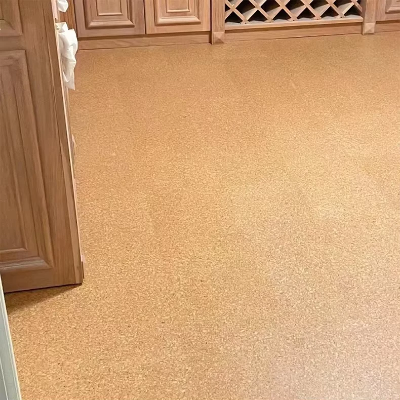 Eco friendly Sound Insulation Customized Cork Flooring Sheets Heat Resistant Natural Cork Floor Tiles