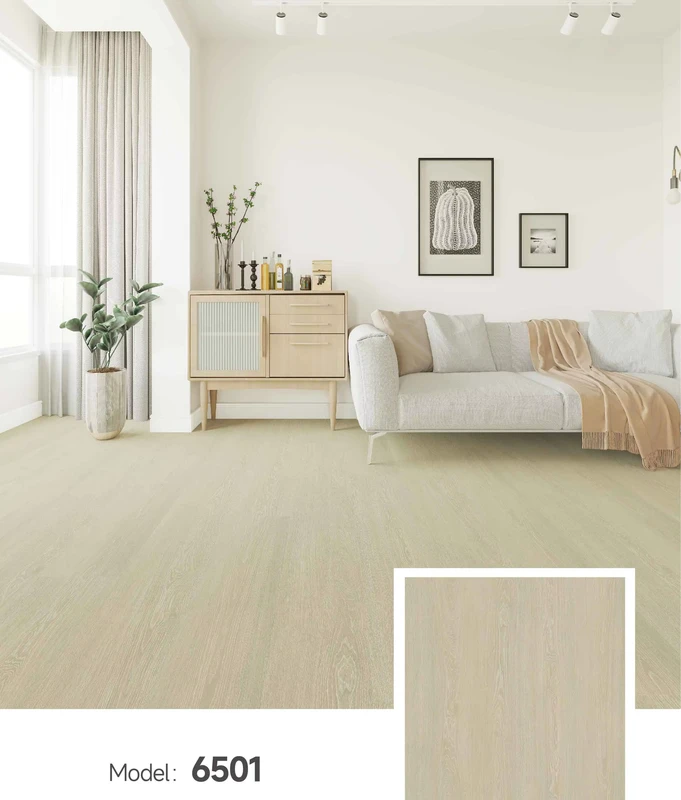 Eco friendly UV Coating Waterproof SPC Engineered Vinyl Plank Flooring Indoor School Hospital Plain