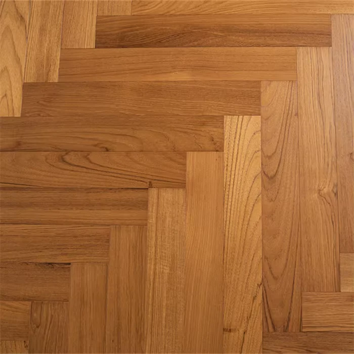 Engineered Burma Teak Flooring Parquet Herringbone Bone Engineered Wooden for Living Room Application