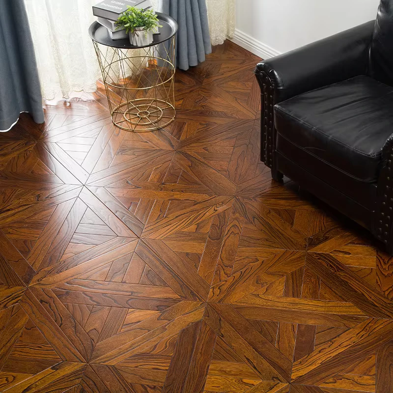 Engineered Flooring Three Layer Brushed T&G Click Lock Waterproof Floor Heating Compatible for Commercial Residential