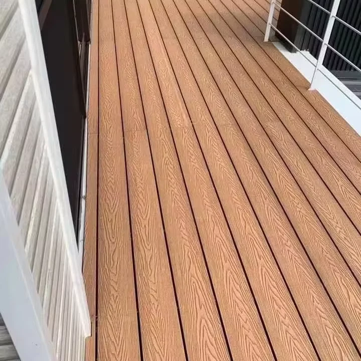 Engineered Flooring Wpc Decking Composite Waterproof and Moisture proof Wood Plastic Outdoor Deck 3d Embossing