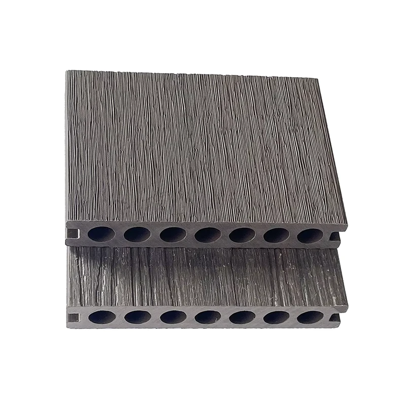 Engineered WPC Decking Floor Anti-slip 3D Surface Wood Grain Hollow Smooth Decking WPC