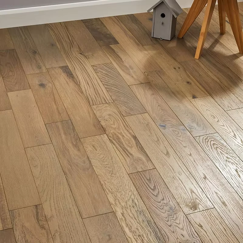 Engineered White Oak Plank Flooring EIR Embossed Handscraped Easy to clean Wide Plank Hardwood Flooring