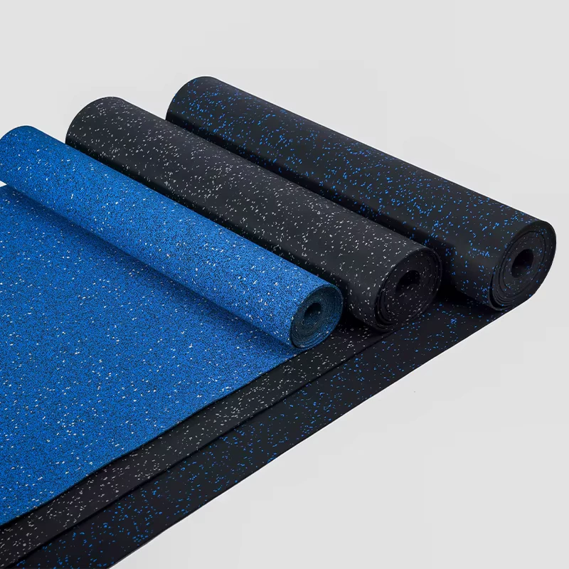 Epdm Anti Knock Black Gym Rubber Flooring Rolls Mats for Fitness Room Protective Floor
