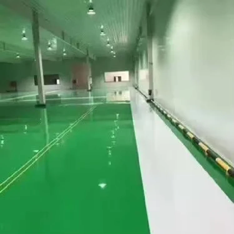 Epoxy Flat Floor Paint Waterproof Moisture Proof Chemical Plant Sewage Station Corrosive Environment Seamless Anti Static