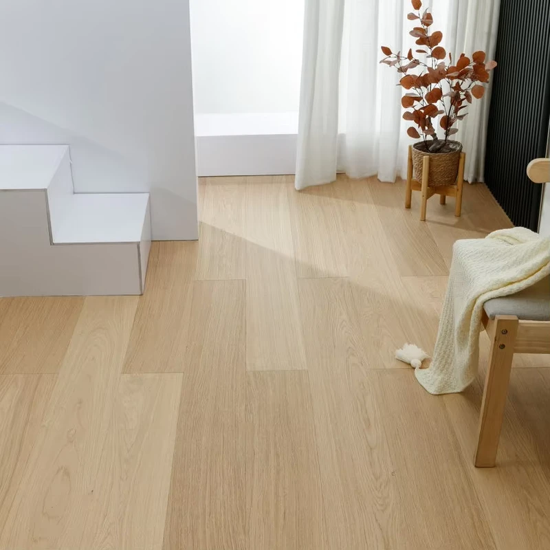 European Oak Solid Wood Engineered Flooring Brushed 1.2m Russian Birch Core Click-Lock Eco-Friendly Living Room Villa