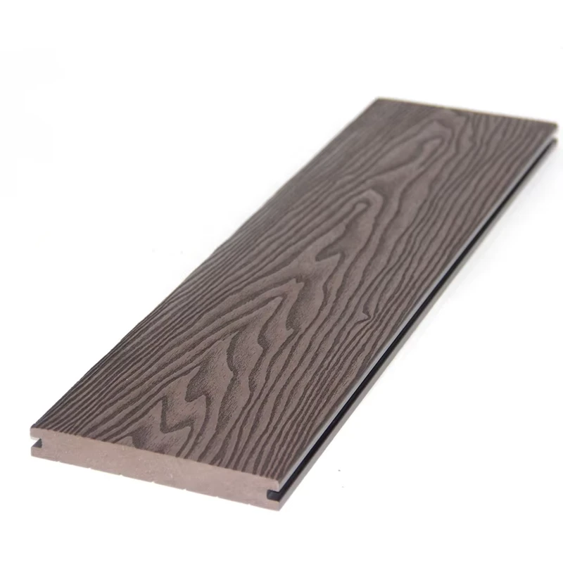 European Style 3D Embossing WPC Decking ACACIA Wood Plastic Composite Floor for Outdoor Use Brushed Technics 18mm Thickness