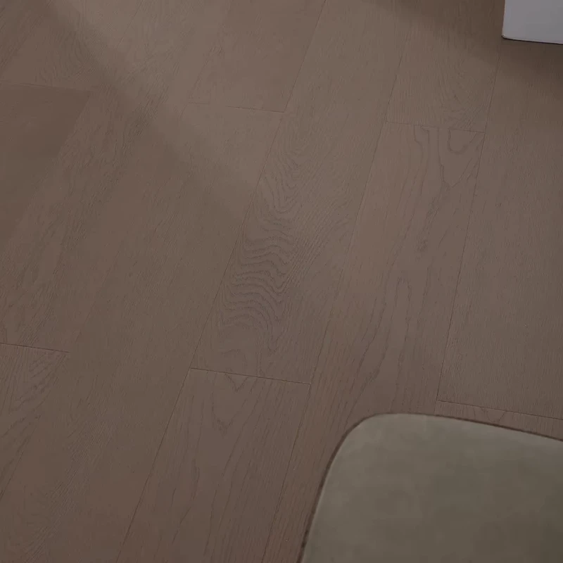 European White Oak Brushed Modern Multi Layer Wood Flooring Eucalyptus Core Natural Gray Cream for Heating Click Lock