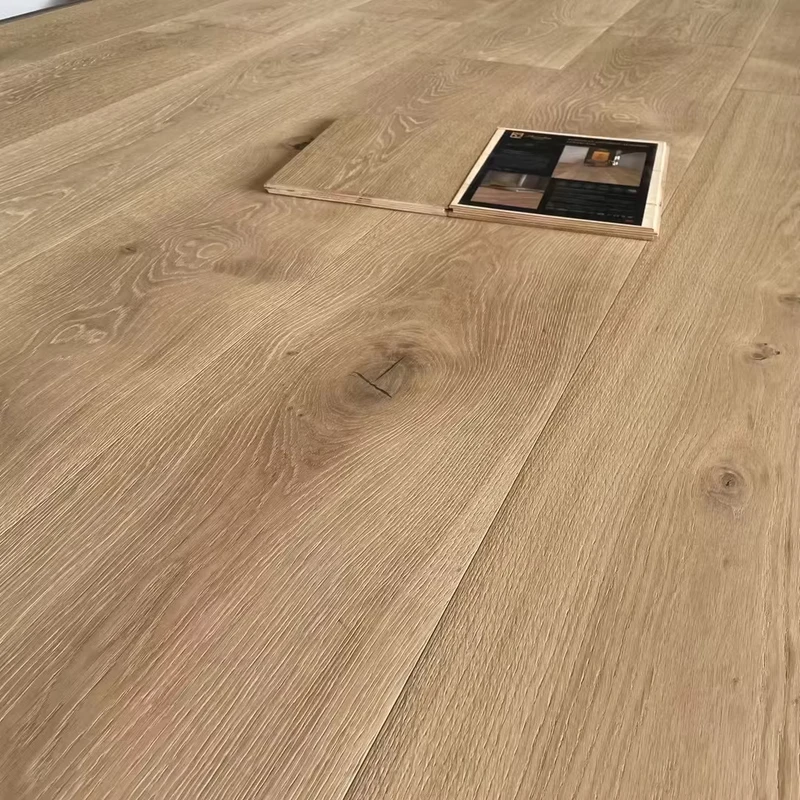 European White Oak Solid Wide Planks Wooden Engineered Hardwood Tongue and groove Indoor Decoration Flooring