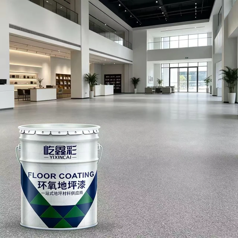 Exhibition Hall Color Sand Art Flooring Medium Gray Texture Anti-slip Impact Weather-resistant Floor Paint